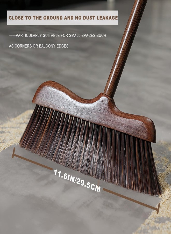 Xifando Wood Angle Broom – 44.8” Wooden Handle Compact Brooms for Indoor Kitchen – Soft PP Bristles, Durable Sweeping Broom - Image 4